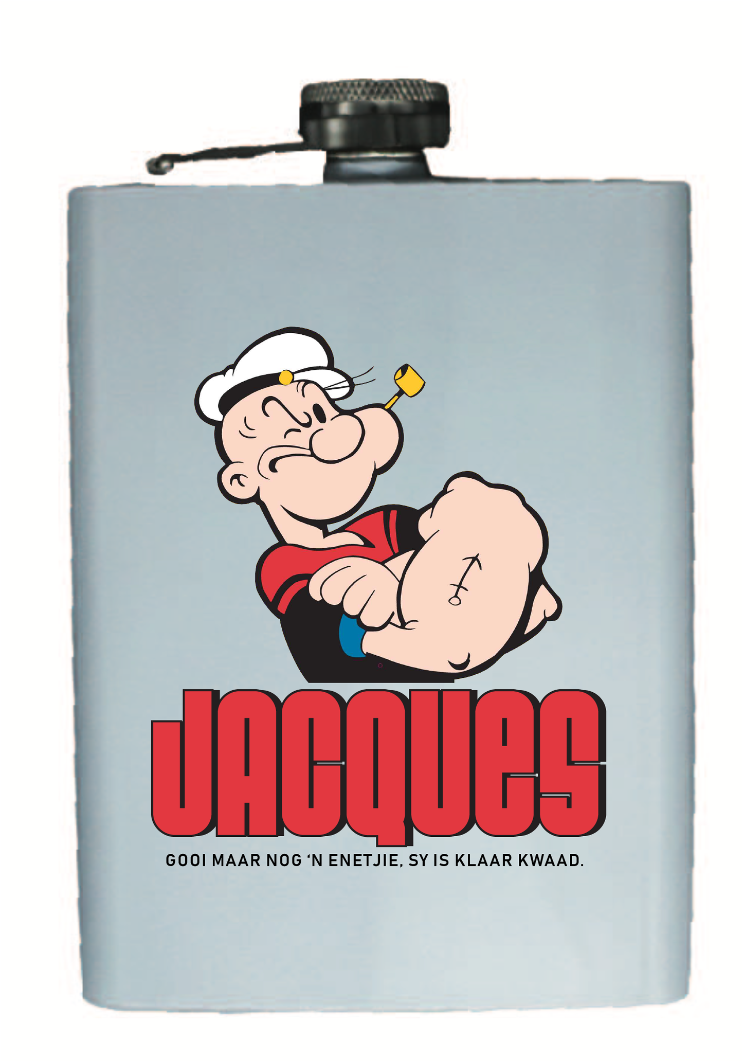 WHITE HIP FLASK