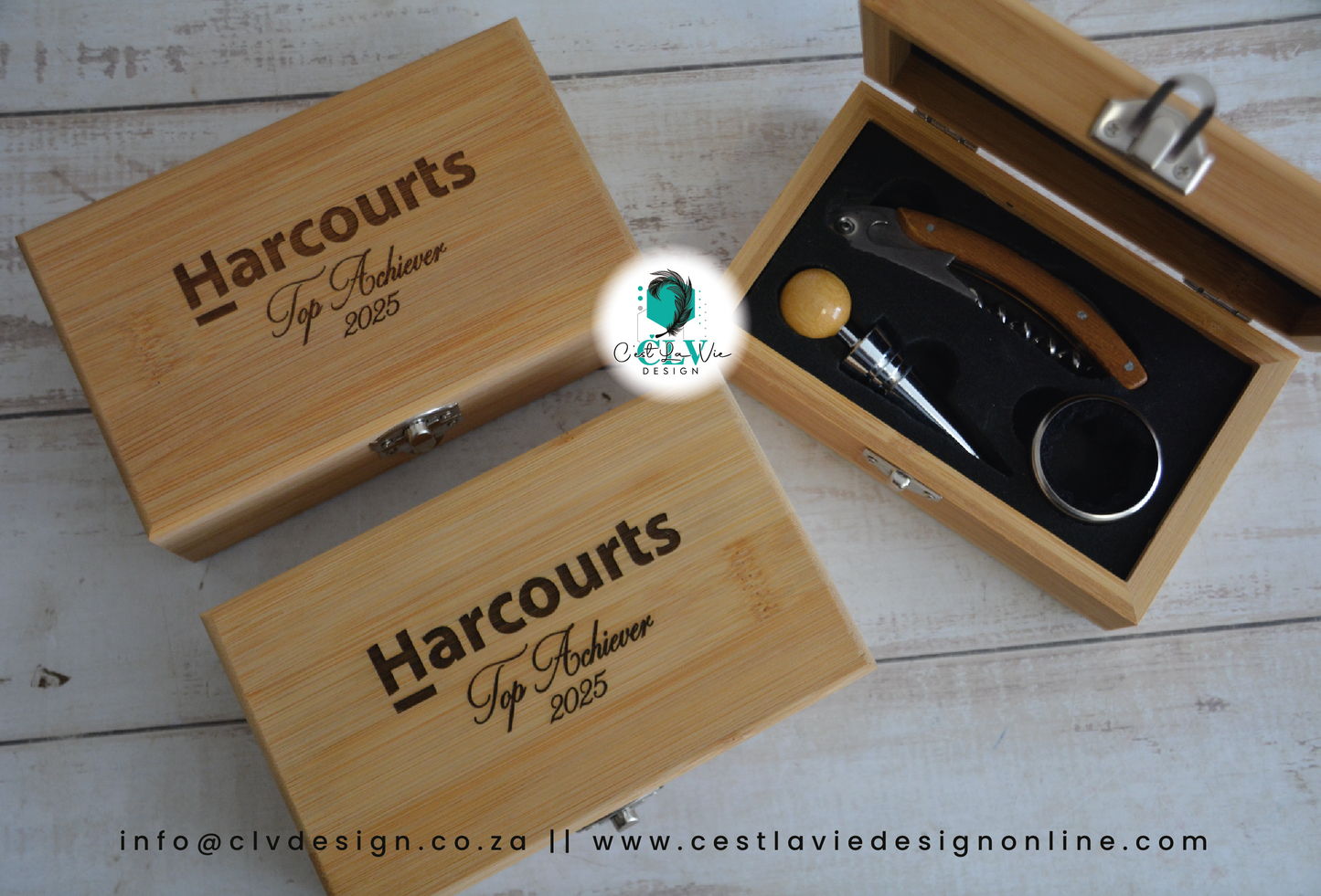 BAMBOO WOOD WINE SET