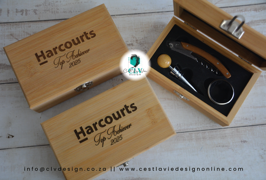 BAMBOO WOOD WINE SET