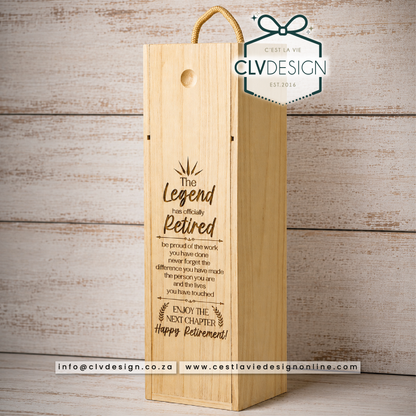 PINE WOOD WINE BOTTLE BOX