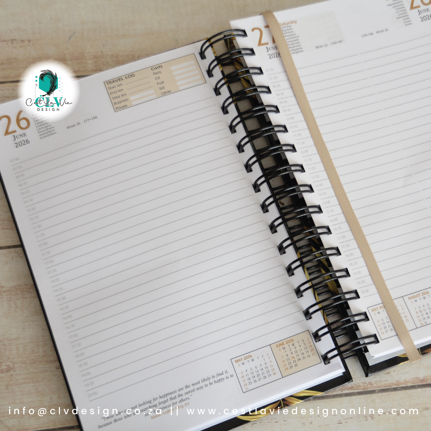 2026 WIRE BIND HARD COVER DIARY