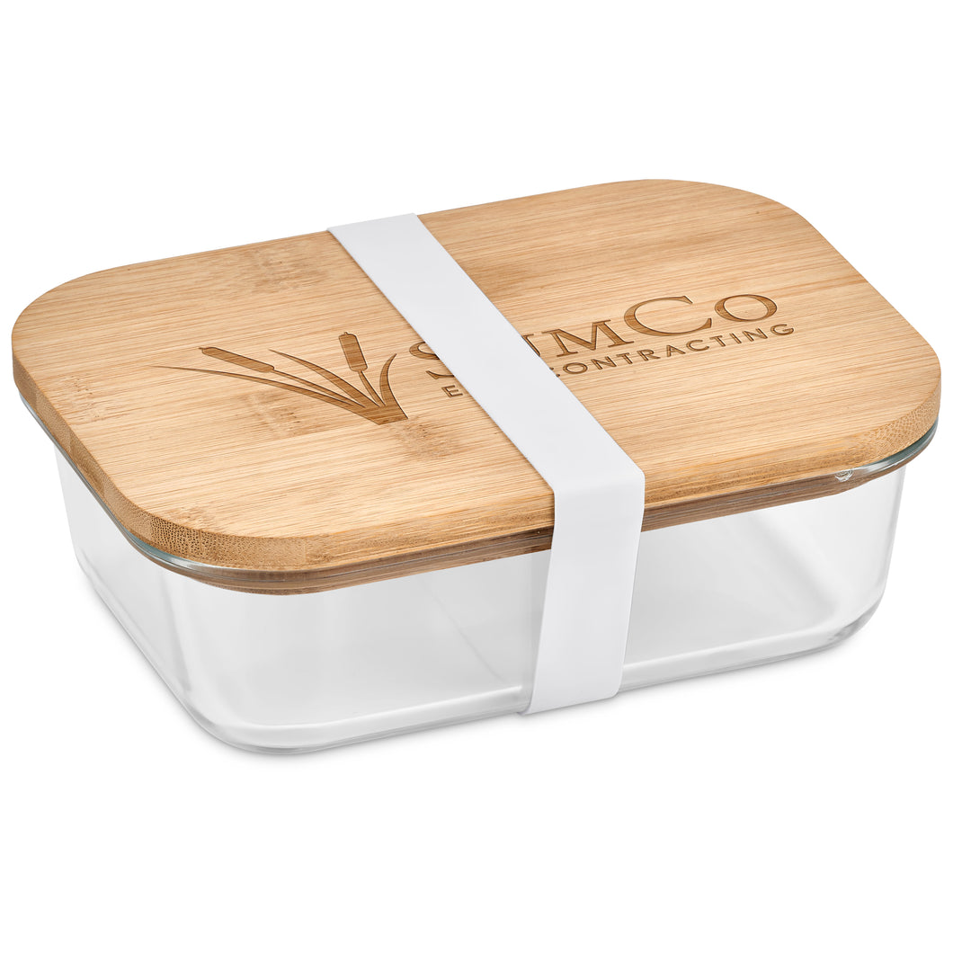 BAMBOO AND GLASS LUNCH BOX