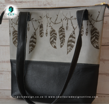 Load image into Gallery viewer, GENUINE LEATHER TWO TONE HANDBAG TOTE