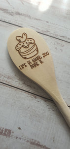 WOODEN SPOON WITH ENGRAVING