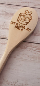 WOODEN SPOON WITH ENGRAVING