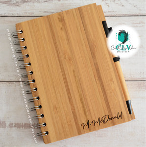 BAMBOO NOTEBOOK AND PEN