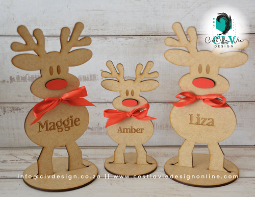 STANDING MDF REINDEER ORNAMENT