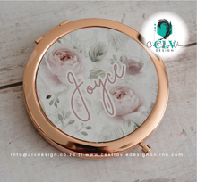 Load image into Gallery viewer, MODERN METALLIC ROUND COMPACT MIRROR