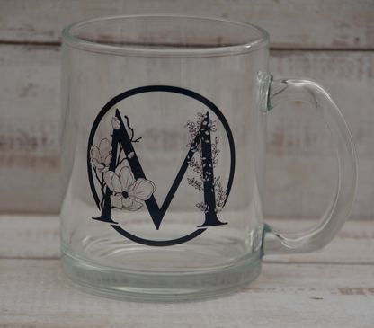 GLASS PRINTED COFFEE MUGS