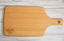 Load image into Gallery viewer, PADDLE SHAPE BAMBOO CUTTING BOARD