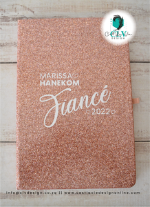 ROSE GOLD SPARKLE A5 NOTEBOOK PERSONALISED