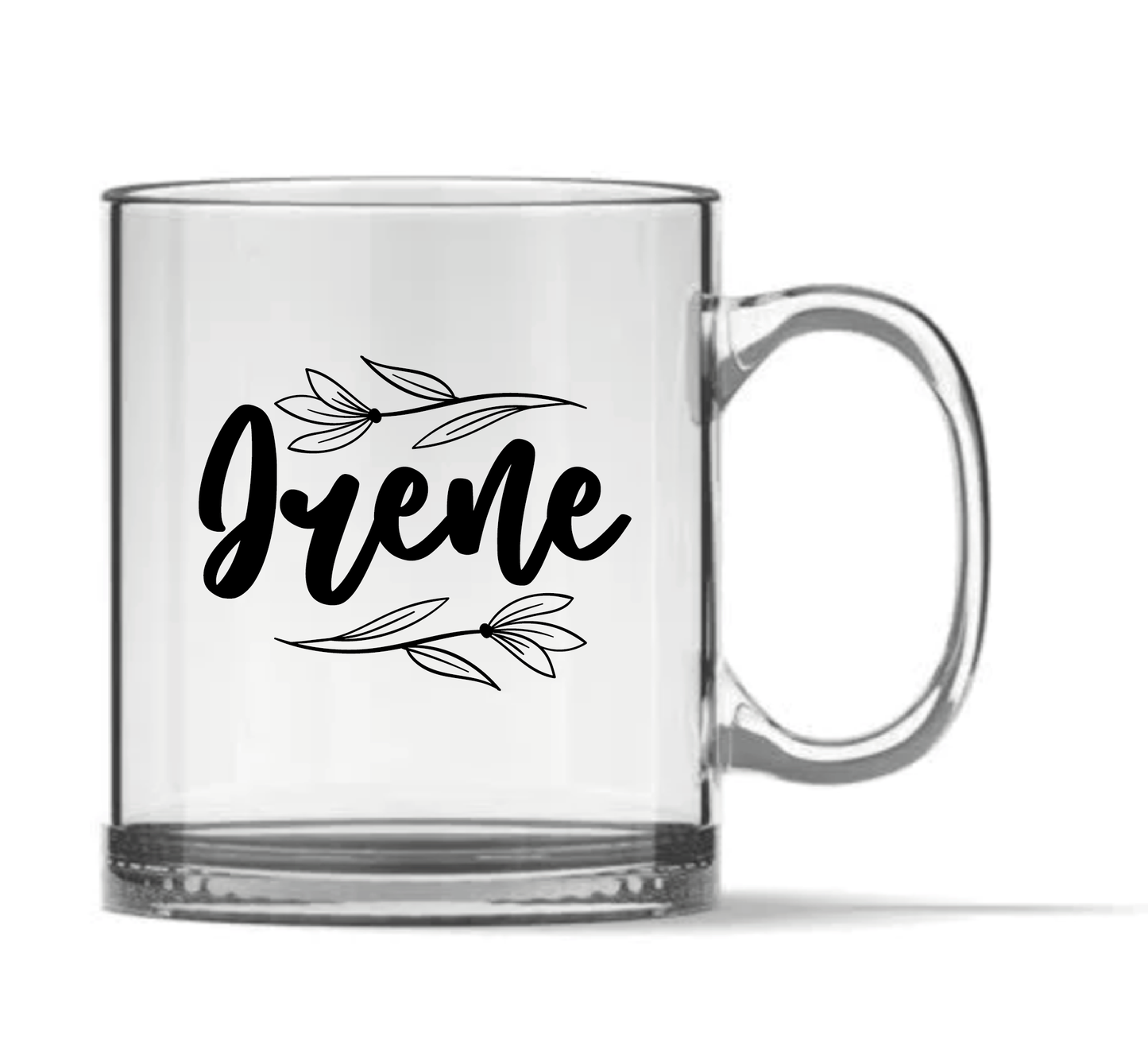 GLASS PRINTED COFFEE MUGS