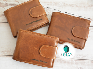 GENUINE LEATHER CAMEL MOUNTAIN WALLET - TAN COLOR
