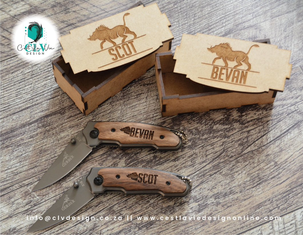 PERSONALISED GERBER POCKET KNIFE