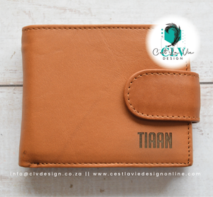GENUINE LEATHER CAMEL MOUNTAIN WALLET - TAN COLOR